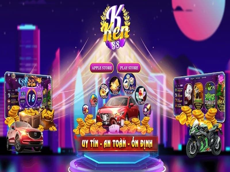 Giao diện đẹp mắt và cực chất đến từ cổng game Ken88