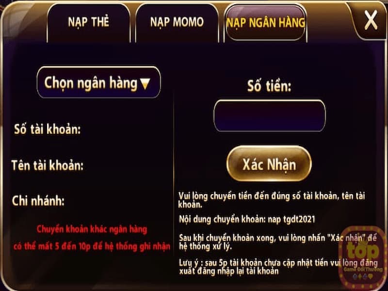 Cơ chế nạp rút 1:1 xanh chín tại cổng Game online W99 Club